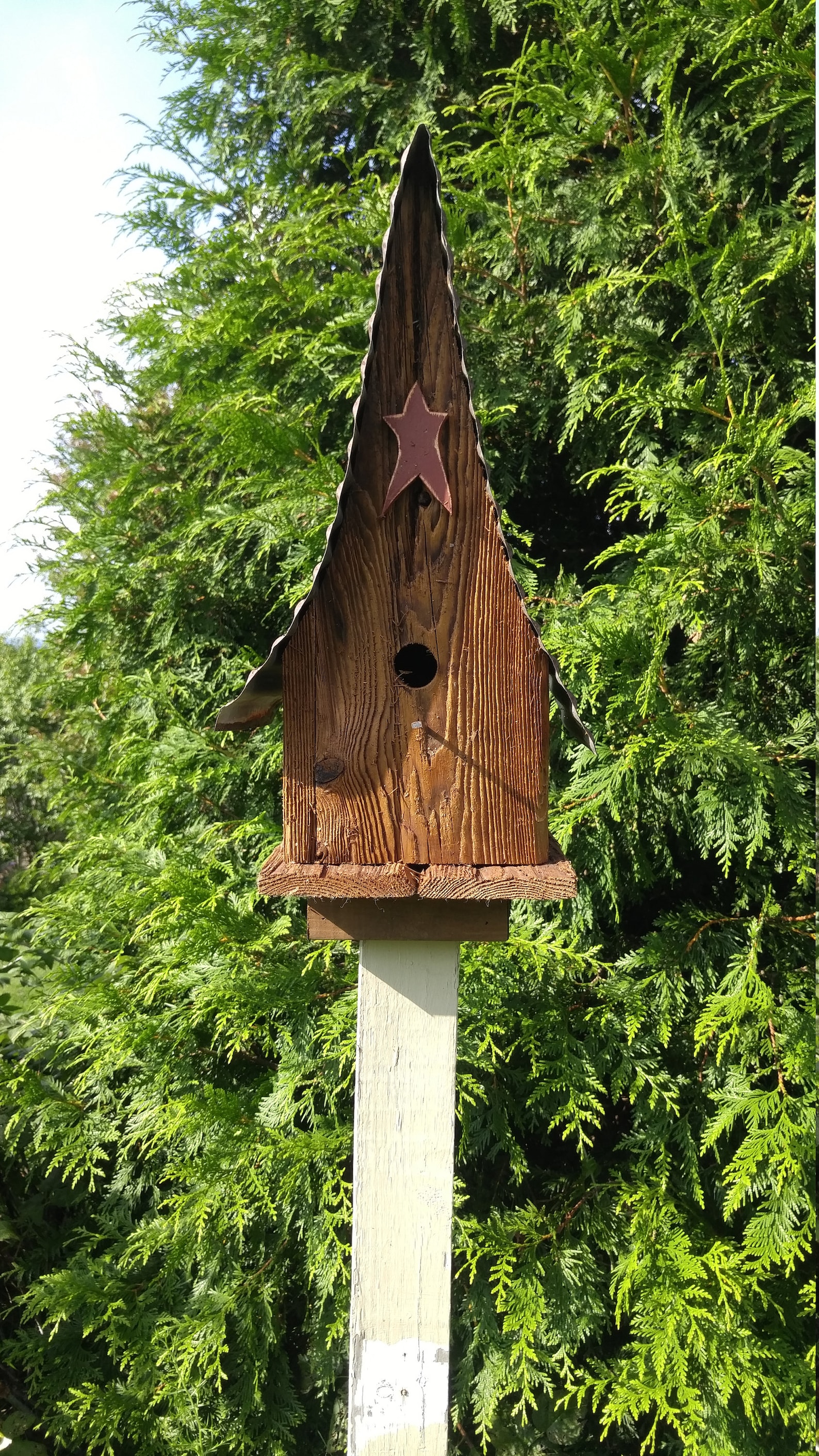 Large Birdhouse Shanty Birdhouse Aframe Reclaimed Wood Etsy