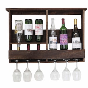 Wine rack | Wooden wine shelf  Rustic wine rack |Not smooth | Amish handmade