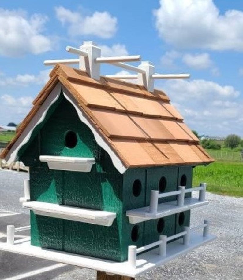 EXTRA LARGE Martin bird house Handmade bird house Multiple colors Amish handmade Made in USA image 9