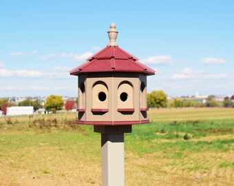 birdhouse | Gazebo | Poly birdhouse | Bluebird Birdhouse | 4 rooms | Amish handmade | Made in USA | small
