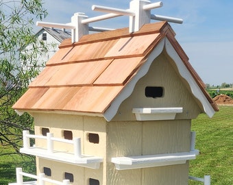 Staling resistant Holes | Martin Birdhouse  | Made in USA | Amish handmade