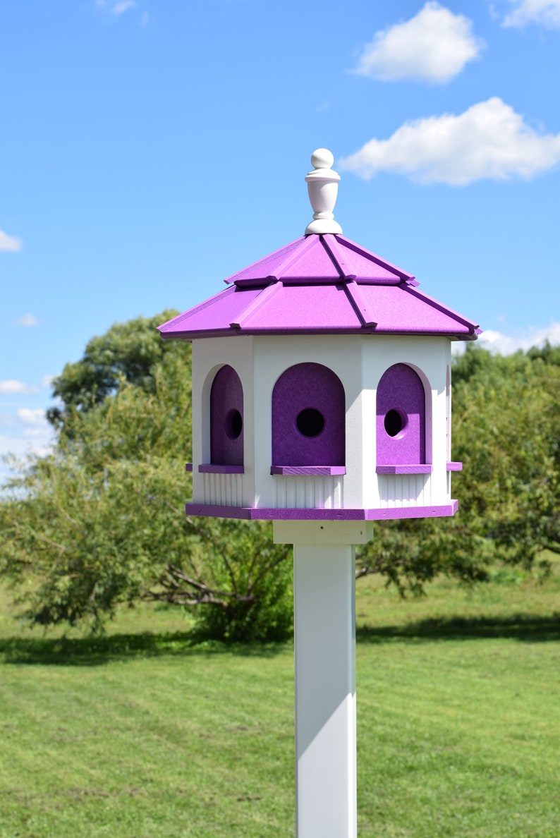 Amish made birdhouse gazebo birdhouse Poly 8 rooms Amish handmade Made in USA Bright colors Bild 9