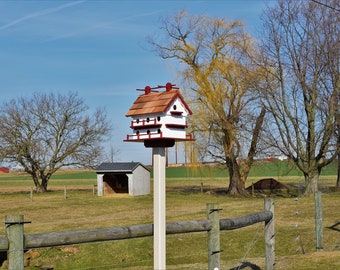 Extra Large Martin Bird House | Amish Handmade, Multi-Color, USA Made
