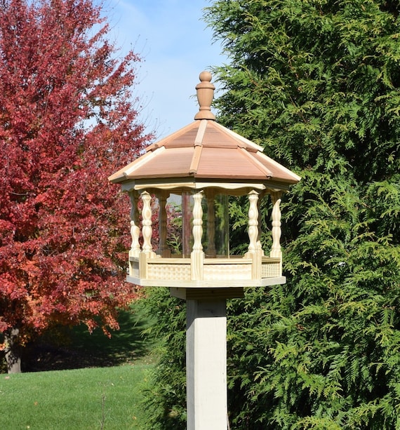 Gazebo Bird Feeder Large Bird Feeder Spindle Type Amish Etsy