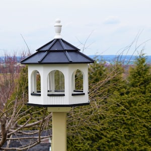 LARGE Poly Gazebo Arched Bird Feeder | OCTAGON | Amish Handmade | Made in USA