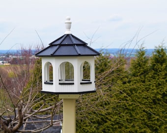 LARGE Poly Gazebo Arched Bird Feeder | OCTAGON | Amish Handmade | Made in USA