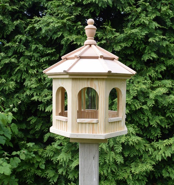 Small Arched Gazebo Bird Feeder Wood Amish Handmade Etsy