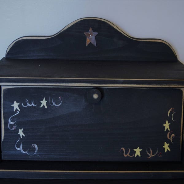 Bread box | Rustic Primitive bread box | Amish handmade | Made in USA | Multiple colors