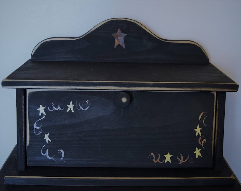 Rustic Bread Box Bread Box Amish Handmade Country Bread Box Etsy