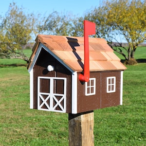 Amish mailbox Barn Mailbox Amish Handmade wood mailbox FREE SHIPPING image 8