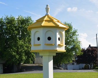 Amish made birdhouse | gazebo birdhouse | Poly|  8 rooms | Amish handmade | Made in USA | Bright colors