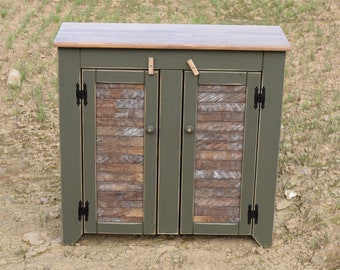 Primitive cabinet | Hall Cabinet | Farmhouse cabinet | Hall cabinet | Rustic cabinet |Amish handmade | Made in USA