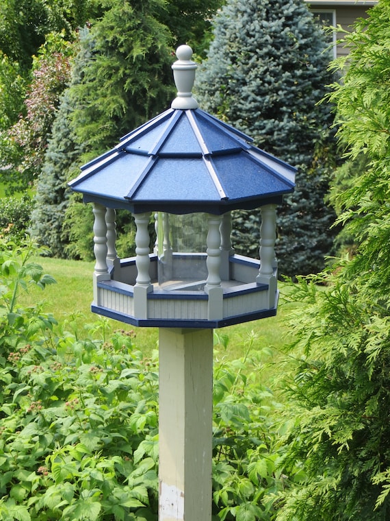 Large Spindle Gazebo Bird Feeder Wood Amish Homemade Etsy