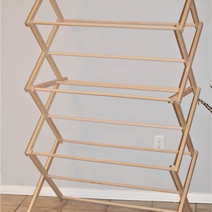 Drying rack | Laundry rack | Clothes drying rack | Amish clothes rack | Amish handmade | Unfinished Maple wood 40&quot; large model
