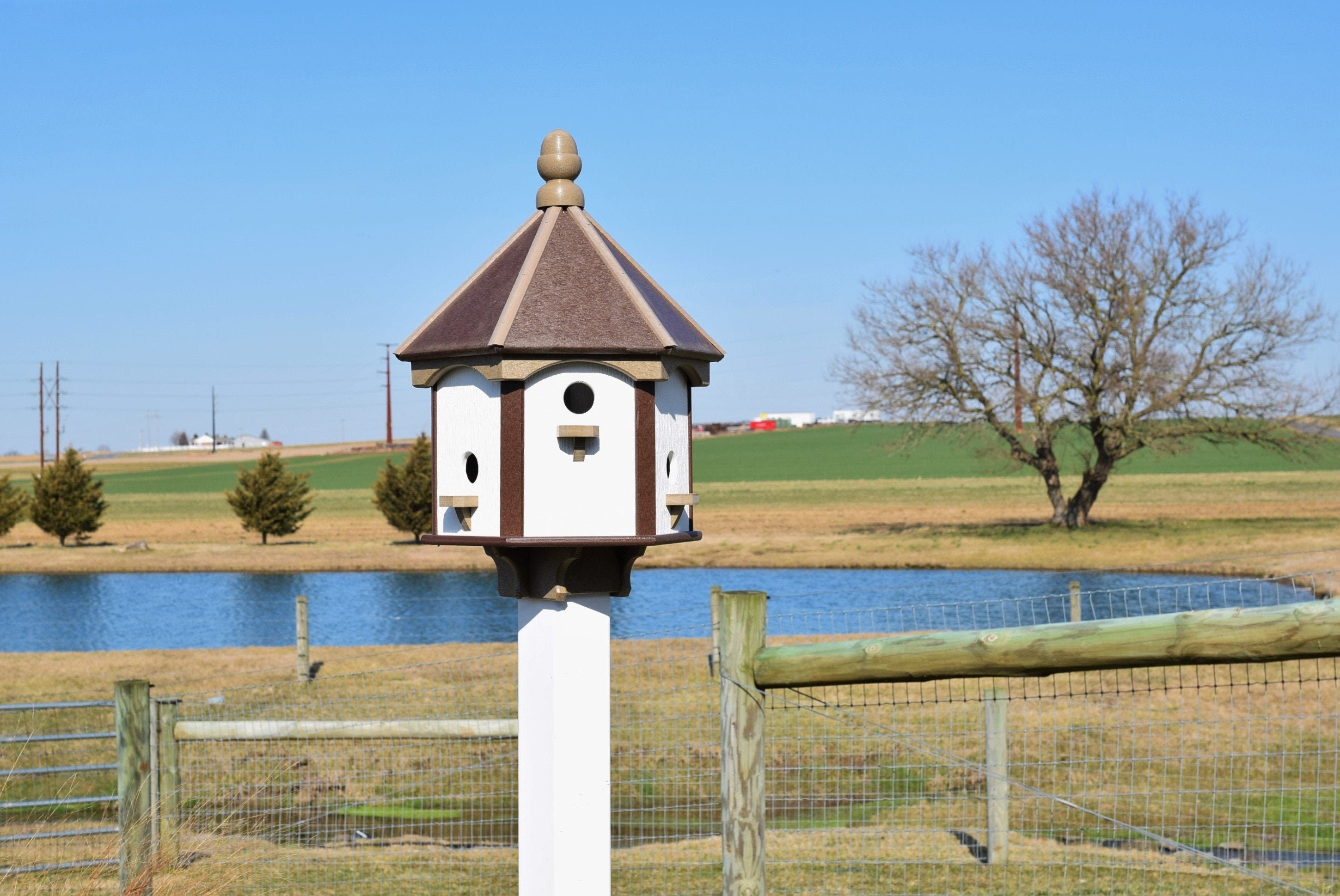 Large Gazebo Birdhouse | 6 Room Birdhouse | Amish Handmade | Made in