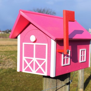 Barn Mailbox | Amish made mailbox | Poly mailbox | Amish handmade | Made in USA | bright colors