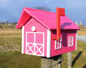 Barn Mailbox | Amish made mailbox | Poly mailbox | Amish handmade | Made in USA | bright colors