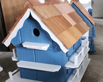 Amish Handmade Extra Large Martin Birdhouse | Mounted Wood