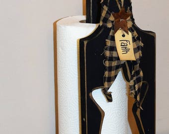 Paper Towel Holder | Rustic | Pine Wood | Amish Handmade | Made in USA