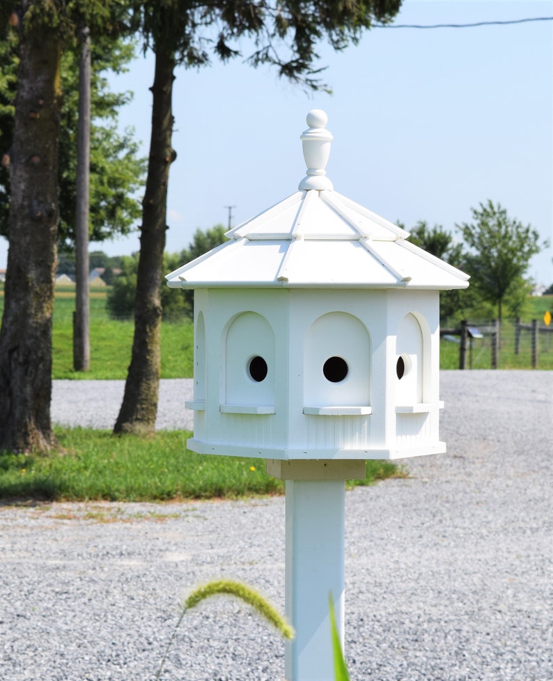 Amish made birdhouse gazebo birdhouse Poly 8 rooms Amish handmade Made in USA Bright colors image 6