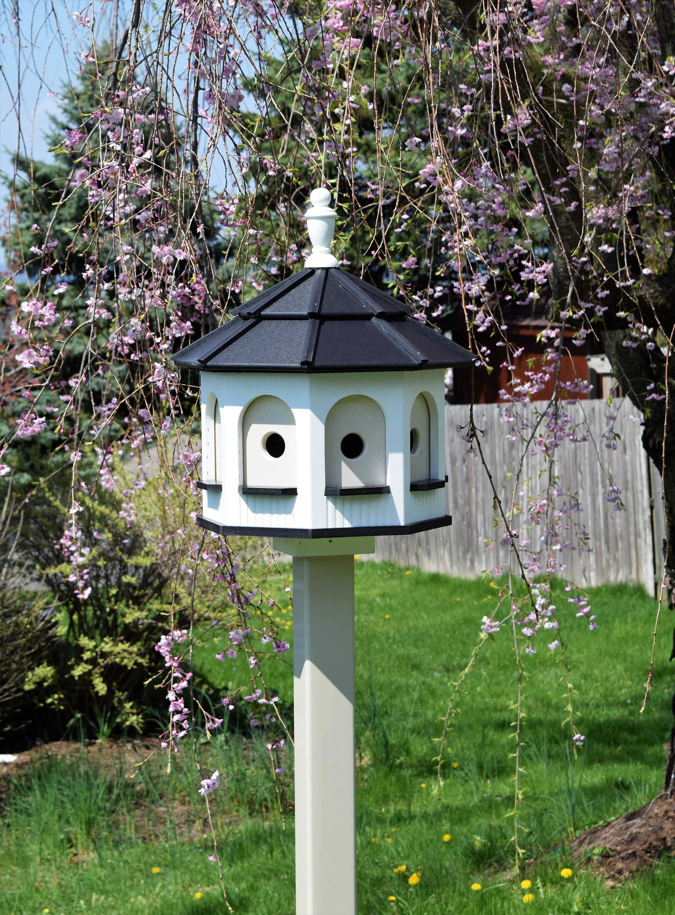 Bird House Poly Amish Made Gazebo Birdhouse LARGE 8 Holes With Etsy