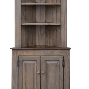 CORNER CUPBOARD l |Amish handcrafted cabinet furniture | primitive cabinet| 208A|