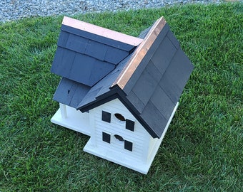 Martin birdhouse | Reclaimed Wood | Amish Handmade | Made in USA | Cottage Bird House WITH COPPER on the roof