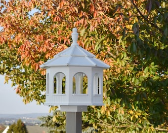 Large Bird feeder | Amish made  Poly Gazebo  Bird Feeder | OCTAGON | Amish Handmade | Made in USA