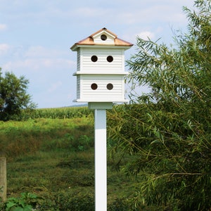 Martin birdhouse Reclaimed birdhouse Made in USA Amish handmade Copper trim image 1