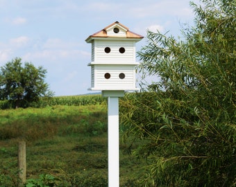 Martin birdhouse | Reclaimed birdhouse | Made in USA | Amish handmade | Copper trim