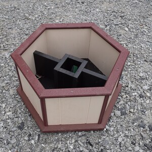 outdoor Planter box Amish birdhouse planter Handmade poly planter recycled plastic box Made in USA image 8