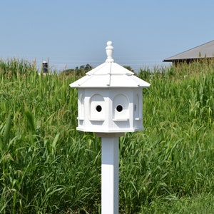 Amish made birdhouse gazebo birdhouse Poly 8 rooms Amish handmade Made in USA Bright colors image 8