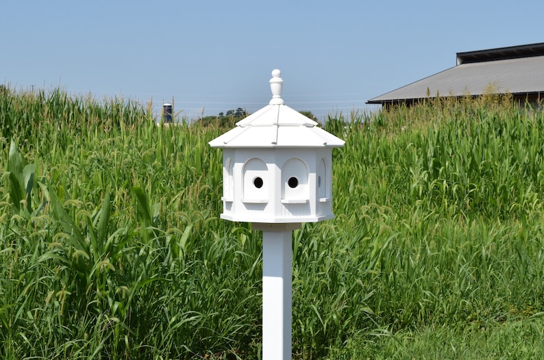 Amish made birdhouse gazebo birdhouse Poly 8 rooms Amish handmade Made in USA Bright colors image 8