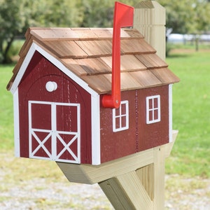 Amish mailbox | Barn Mailbox| Amish Handmade wood mailbox