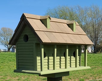 Purple Martin birdhouse | repurposed wood birdhouse | Amish handmade | made in USA