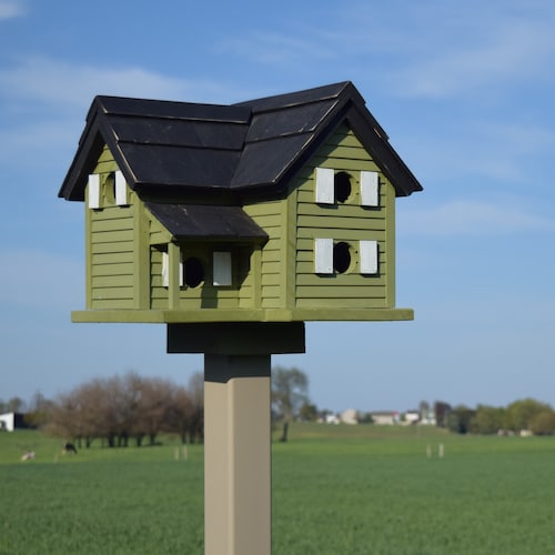 Martin Birdhouse Cottage Birdhouse Reclaimed Wood Amish Etsy