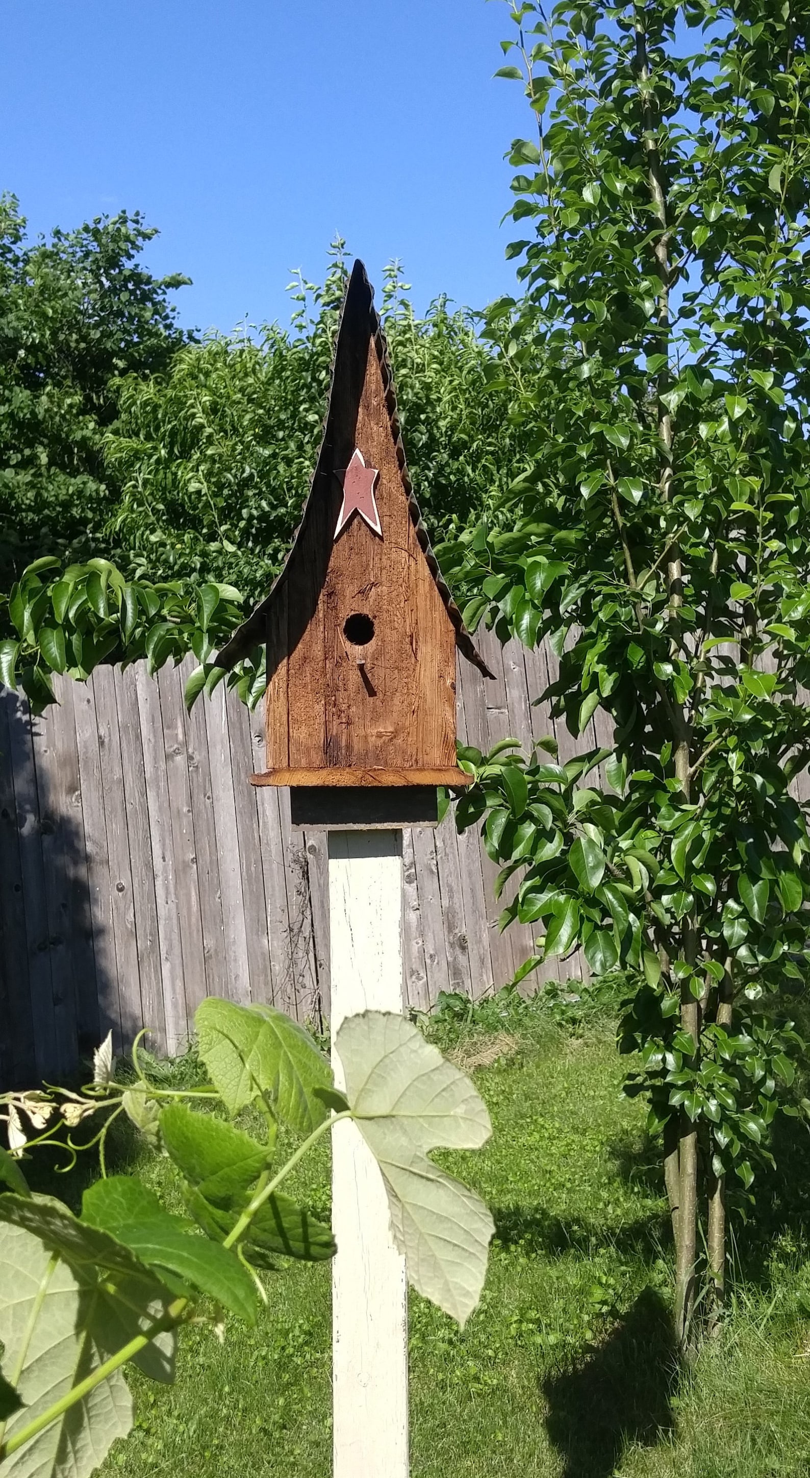 Large Birdhouse Shanty Birdhouse Aframe Reclaimed Wood Etsy