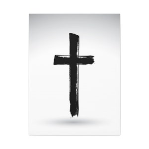 Cross canvas print Spiritual Christian Contemporary art Living Room decor wall art - Matte Canvas, Stretched, 1.25&quot;
