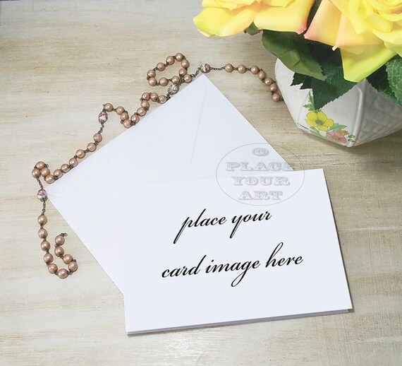 White Greetings Card Mock Up White Card Mockup 5