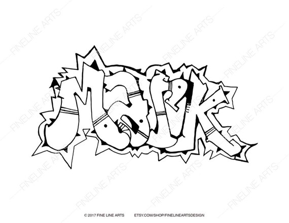 Download Mark Coloring Book Pages Boys Mens Baby Names Personalized Etsy