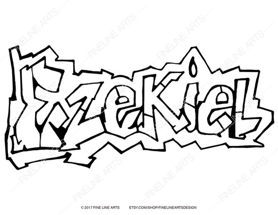Ezekiel Coloring Book Pages Boys Mens Baby Names Etsy