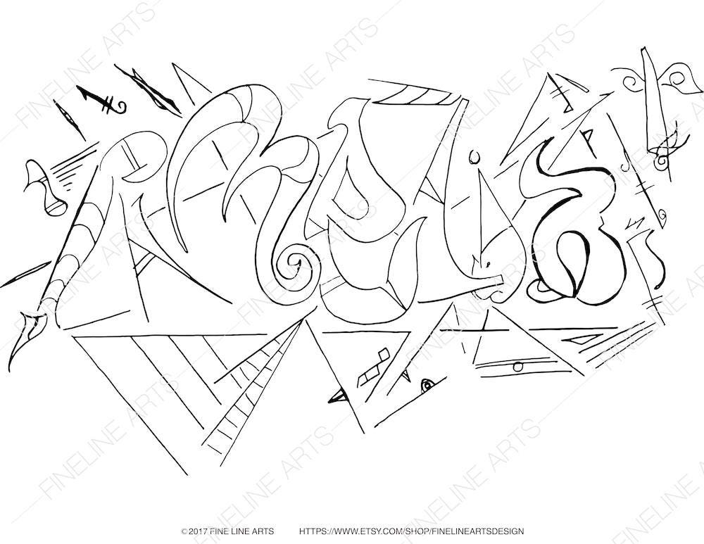 Download Amelia Coloring Book Pages Girls Baby Womens Names Etsy