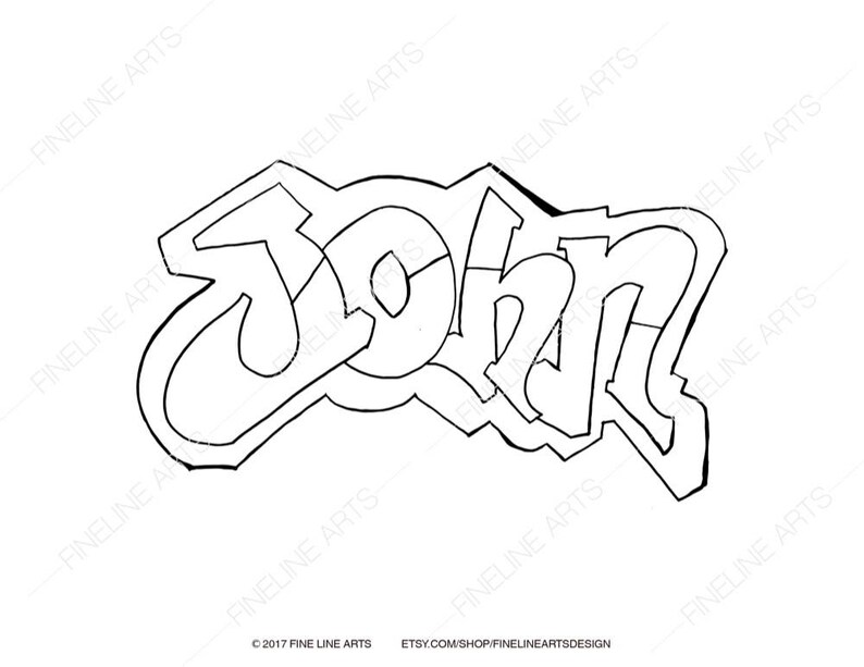 Download John Coloring Book Pages Boys Mens Baby Names Personalized Etsy