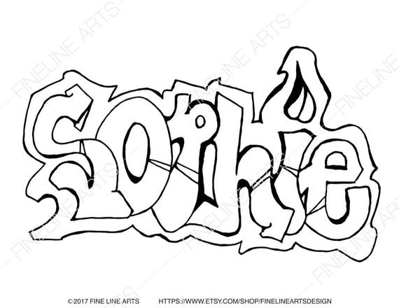 Sophie Coloring Book Pages Girls Baby Womens Names Etsy