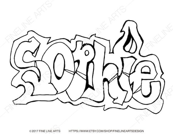 Sophie Coloring Book Pages Girls Baby Womens Names Etsy