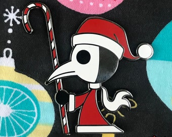 Spooky Cute Plague Doctor Hard Emaille Pin - Weihnachten Edition