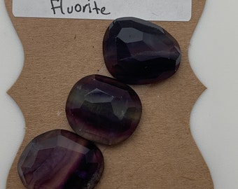 Faceted Fluorite Set of Cabochons