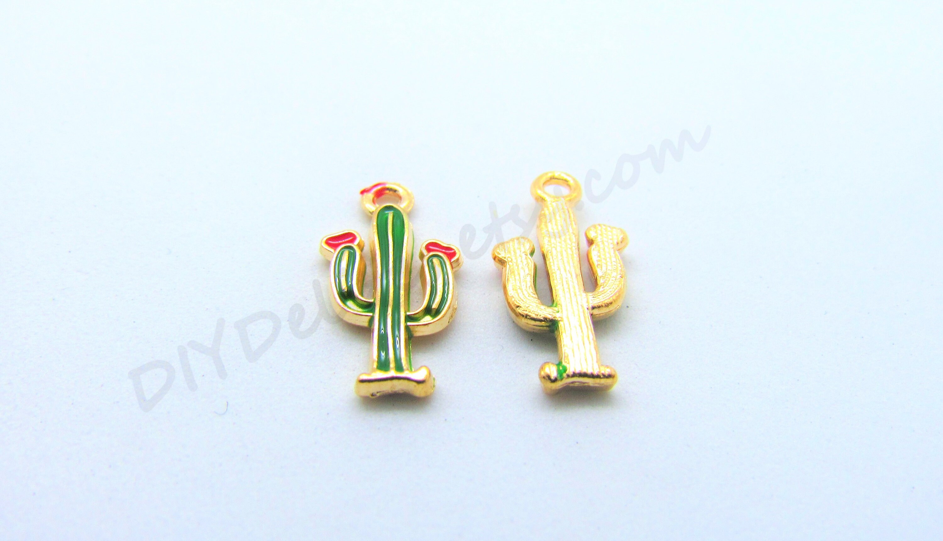 10PC Green Enamel Cactus Charm Pendant 26*17MM For DIY Earrings/Bracelet 10PC Green Enamel Cactus Charm Pendant 26*17MM For DIY Earrings/Bracelet