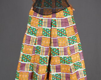African Print pants/High waist trousers/wide leg pants/Ankara wide leg Pants/Fit and flare pants/Palazzo pants/ethic pants, African pants