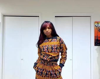 XS/S  unisex jogger set , pants sets, Ankara boots ants and pullover